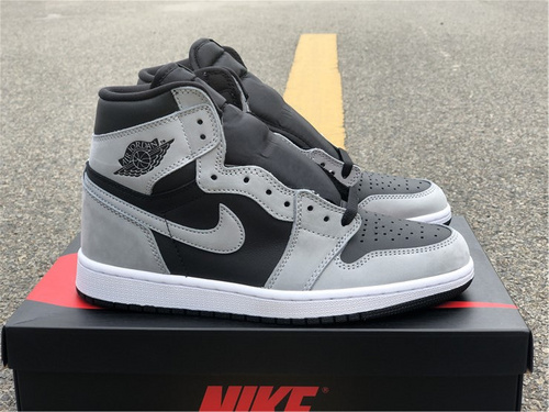 Pure original version_ Air Jordan 1 High OG _Shadow 2.0_ Silver Gray Origin-5f7a70a1